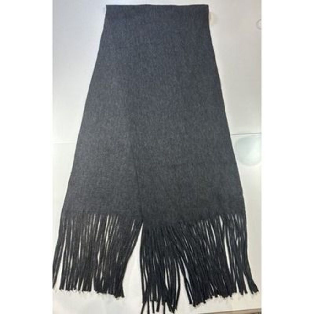 Lucky Brand Wrap Scarf Solid Brushed Gray Casual Accessory Fall Winter